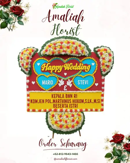 Papan Bunga Pernikahan Bendul Merisi